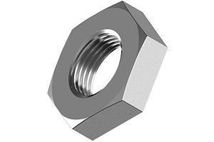 Гайка DIN 934 А2 шестигранная низкая мелкая резьба нержавеющая