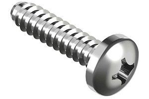 Саморез DIN 7981 FH A2 с тупым концом с полуцилиндрической головкой шлиц Phillips нержавеющий