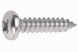 Саморез DIN 7981 Z A2 с острым концом с полуцилиндрической головкой шлиц Pozidriv нержавеющий 3.9x50