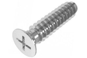 Саморез DIN 7982 F A2 с тупым концом с потайной головкой шлиц Phillips нержавеющий