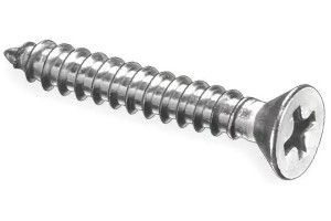 Саморез DIN 7982 H A2 с острым концом с потайной головкой шлиц Phillips нержавеющий