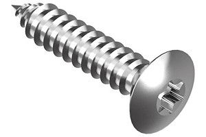 Саморез DIN 7983 TX A2 с острым концом с полупотайной головкой шлиц Torx нержавеющий