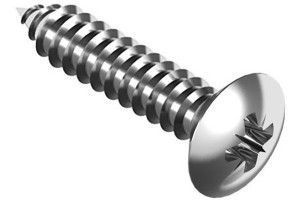 Саморез DIN 7983 Z A2 с острым концом с полупотайной головкой шлиц Pozidriv нержавеющий