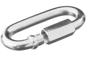 Карабин винтовой с гайкой A4 нержавеющий