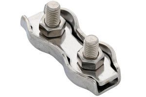 Зажим двойной для троса DUPLEX A4 нержавеющий D8