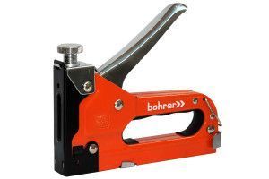 Степлер мебельный Bohrer усиленный (тип скобы 53) металлический TUV/GS