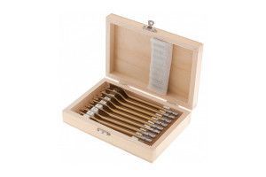 Набор сверл перовых по дереву, 8 шт, шестигранный хвостовик, нитридтитановое покрытие, деревянный кейс Matrix