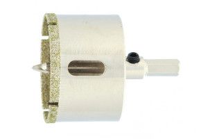 Сверло по керамической плитке и стеклу, шестигранный хвостовик, с центрующим сверлом Сибртех, 95х55 мм