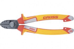 Бокорезы, диэлектрические рукоятки, до 1000 В, трехкомпонентные рукоятки, Gross