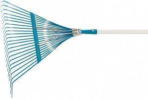 Грабли веерные стальные, 24 плоских зуба, лакированный черенок, Luxe, Palisad