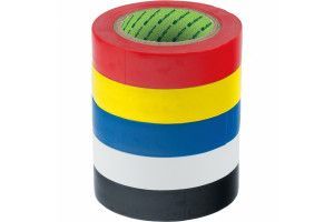 Набор изолент ПВХ цветных , 5шт/уп, 130 мкм Сибртех