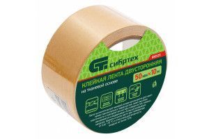 Лента клейкая двусторонняя, на тканевой основе Сибртех, 50 мм х 10 м