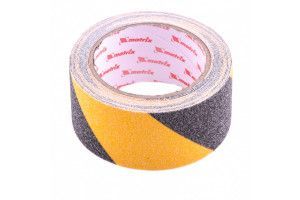 Лента клейкая противоскользящая, черно-желтая Matrix, 50 мм x 5 м