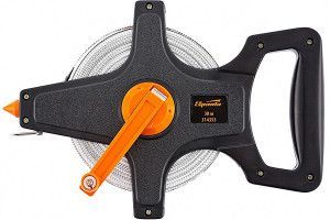 Рулетка геодезическая, лента ПВХ, открытый корпус Sparta, 30 м х 12.5 мм