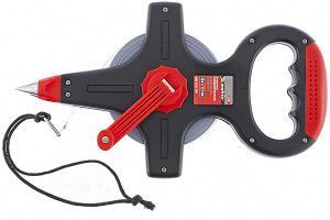 Рулетка геодезическая, металлическая лента, открытый корпус Matrix