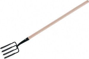 Вилы 4 - х рогие, копальные, кованые, деревянный черенок, Арти