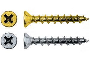 Саморез фурнитурный (желтый/белый цинк)