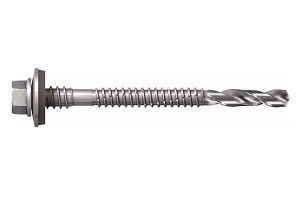 Шурупы для сэндвич-панелей EJOT® SAPHIR, сталь SAE 1022, антикоррозийное покрытие "Сlimadur ", шайба V19 с EPDM прокладкой, толщина подконструкции до 25 мм