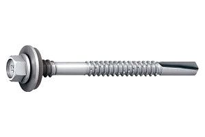 Шурупы для сэндвич-панелей EJOT® SAPHIR, сталь SAE 1022, антикоррозийное покрытие "Сlimadur"/ "EJOGUARD", шайба с EPDM прокладкой, толщина подконструкции от 1,5 до 7мм 5.5/6.3x102