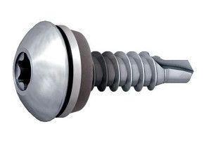 Шурупы EJOT® SAPHIR с полукруглой выпуклой головкой, нержавеющая сталь А2/А4 с EPDM прокладкой, сверлильная способность до 2/ 3/ 4/ 12 мм