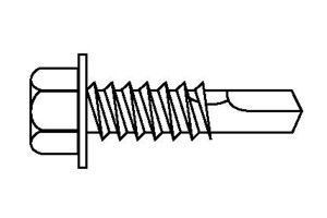 Шурупы для крепления профлистов к металлическим конструкциям EJOT® SAPHIR, сталь SAE 1022, толщина сверления до 8мм М8