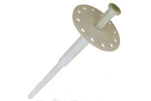 Тарельчатый забивной дюбель EJOT® Н5 из 100% полиэтилена низкого давления с металлическим элементом из закаленной оцинкованной стали с насечкой, увеличенная термозаглушка из стеклонаполненного полиамида