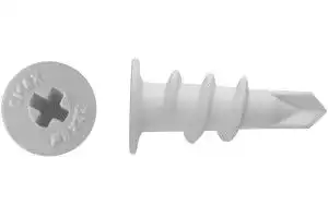 Дюбель для гипсокартона пластиковый со сверлом (DRIVA) 15х23