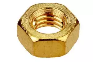 Гайка шестигранная, из латуни DIN 934, 4 мм, 1000 шт/уп