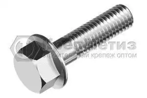 Болт DIN 6921 А2 с шестигранной головкой с плоским фланцем, нержавеющий