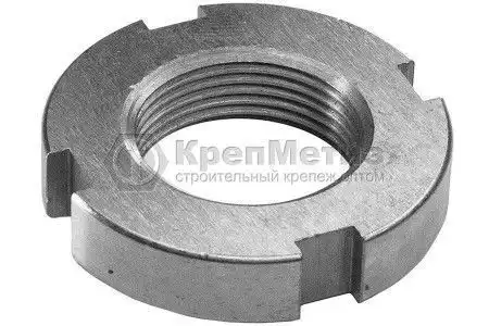 Гайка DIN 1804 А2 круглая шлицевая нержавеющая M95x2 - Фото 1