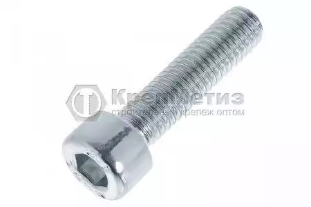 Винт DIN 912 A2 с полной резьбой и цилиндрической головкой под шестигранник нержавеющий M5x35 - Фото 1