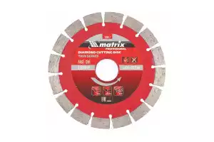 Диск алмазный, отрезной сегментный, тонкий, сухая резка Matrix Professional, 180х22,2 мм