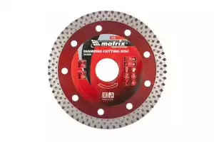 Диск алмазный, отрезной сплошной, сухая резка Matrix Professional, 125х22,2 мм