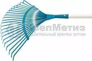 Грабли веерные стальные, 22 плоских зуба, лакированный черенок, Luxe, Palisad
