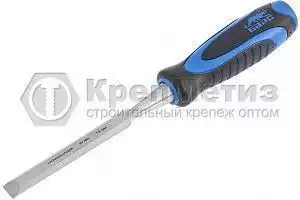 Долото-стамеска, плоская, двухкомпонентная рукоятка, металлический затыльник Барс
