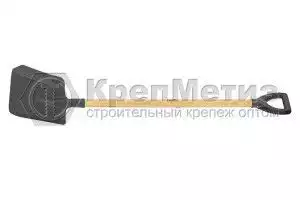 Лопата совковая, деревянный лакированный черенок, Сибртех
