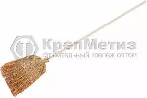 Метла натуральная, деревянный черенок