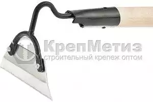 Мотыга, нержавеющая сталь, деревянный черенок, Сибртех