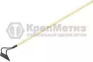 Мотыга стальная, деревянный черенок, Сибртех