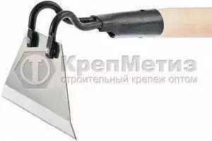 Мотыга усиленная, нержавеющая сталь, деревянный черенок, Сибртех