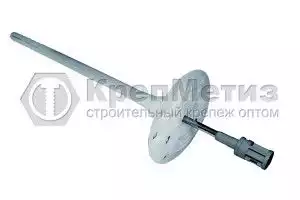 Тарельчатый дюбель EJOT® TID-T из 100% полиэтилена низкого давления с закручиваемым металлическим элементом из закаленной оцинкованной стали с заглушкой