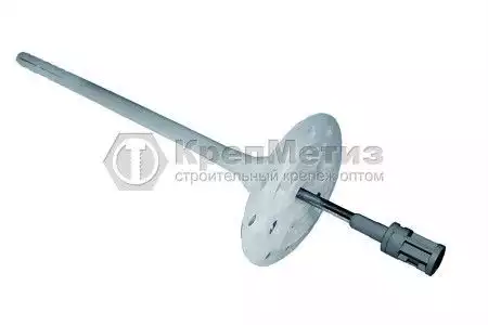 Тарельчатый дюбель EJOT® TID-T из 100% полиэтилена низкого давления с закручиваемым металлическим элементом из закаленной оцинкованной стали с заглушкой - Фото 1