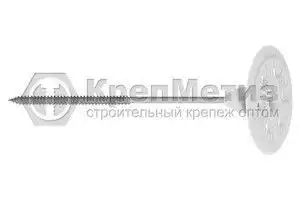 Тарельчатый дюбель ejotherm STR H с шурупом и заглушкой для крепления в дерево, ДСП, ГВЛ