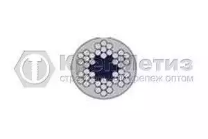 Трос (канат) стальной, в оплетке ПВХ DIN 3055 (6X7)