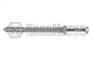 NU-ZZ дюбель-гвоздь нейлоновый с цилиндрическим буртом